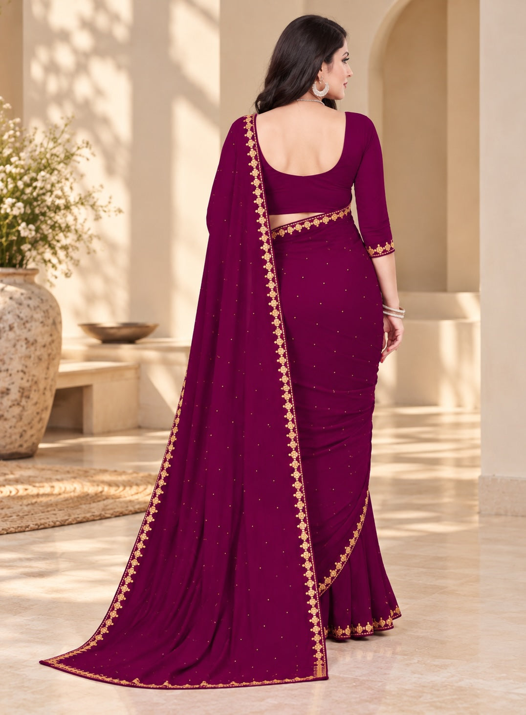 Women's Purple Saree
